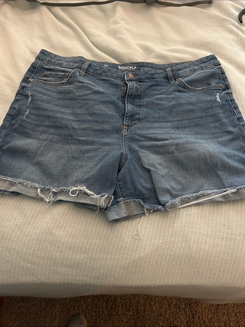 SONOMA Distressed Blue Denim Cutoff Shorts
